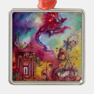 GARDEN VAN DE VERLORENDE SCHADOWS - RODE DRAGON VL METALEN ORNAMENT