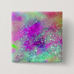 GARDEN VAN DE VERLORENDE SCHADOWS - roze paars vio Vierkante Button 5,1 Cm