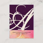 GARDEN VAN DE VERLORENDE SCHADOWS STAR DUST MONOGR VISITEKAARTJE (Achterkant)