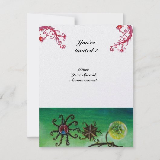 GARDEN VAN HET MELISSA heldere paarse roze witte i Kaart (Achterkant)