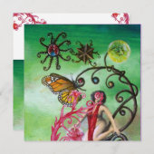 GARDEN VAN MELISSA 2, rood, roze violet Kaart (Voorkant / Achterkant)