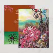 GARDEN VAN MELISSA, helder rood, roze bruin Kaart (Voorkant / Achterkant)