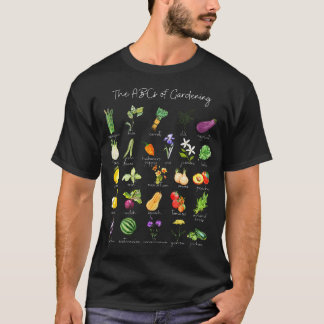 Garden Vegetable Alphabet Gardener Gardening Veggi T-shirt
