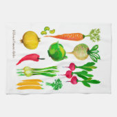 Garden Vegetables Personnalisable Serviette de cui (Horizontal)