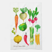 Garden Vegetables Personnalisable Serviette de cui (Vertical)