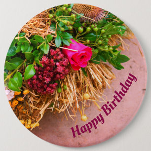 Garden voor katoen, Rosalinde, speciaal gepersonal Ronde Button 6,0 Cm