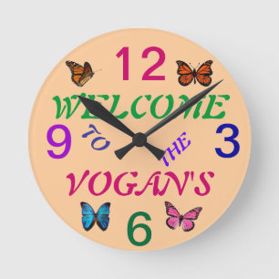 GARDEN WALL CLOCK PERSONALIZED RONDE KLOK