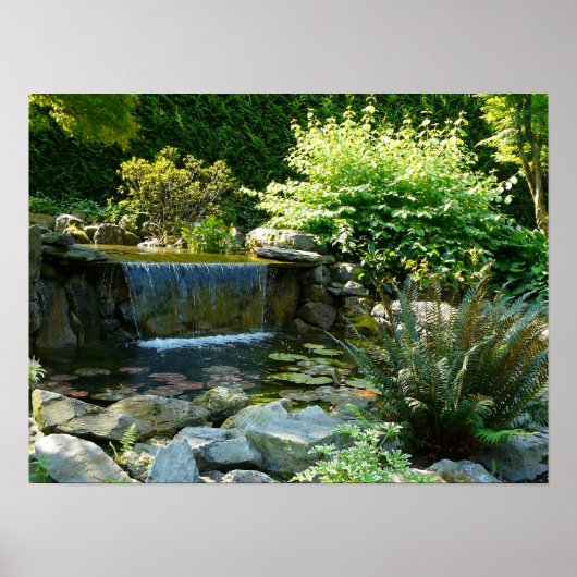 Garden Waterfall Poster (Voorkant)