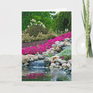 Garden Waterfall Sympathie Kaart