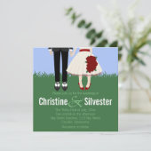 Garden Wedding, 5.25x5.25 bruiloft Kaart (Staand voorkant)