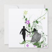 Garden Wedding Bride en Groom Custom Invitations Kaart (Achterkant)