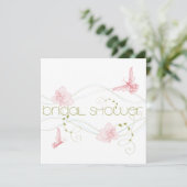 Garden Wedding Pink Lelies Vrijgezellenfeest Kaart (Staand voorkant)