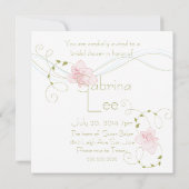 Garden Wedding Pink Lelies Vrijgezellenfeest Kaart (Achterkant)