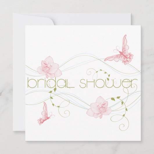 Garden Wedding Pink Lelies Vrijgezellenfeest Kaart (Voorkant)