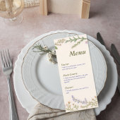 Garden Wedding Reception Menu