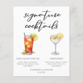 Garden Wedding Signature Cocktails Menu (Devant)