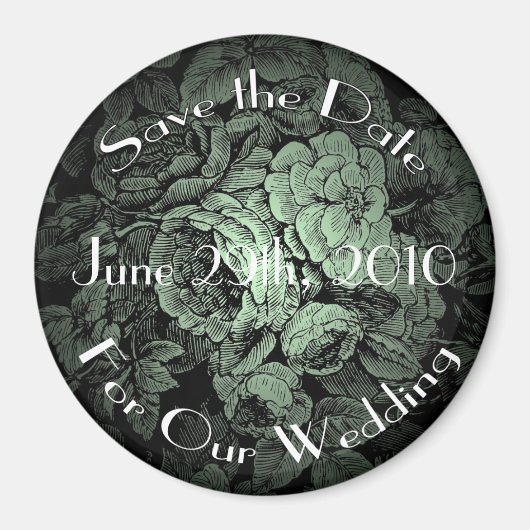 Garden Wedding: Sparen de Datum Magnet Magneet (Voorkant)