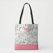 Garden Whimsy Floral Monogram Draagtas (Voorkant)