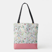 Garden Whimsy Floral Monogram Draagtas (Achterkant)