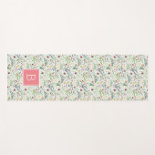 Garden Whimsy Floral Monogram Yogamat (Voorkant (horizontaal))