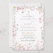 Garden Wildflower bruiloft uitnodiging (Voorkant)