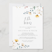 Garden Wildflower I Do BBQ Engagement Party Kaart (Voorkant)