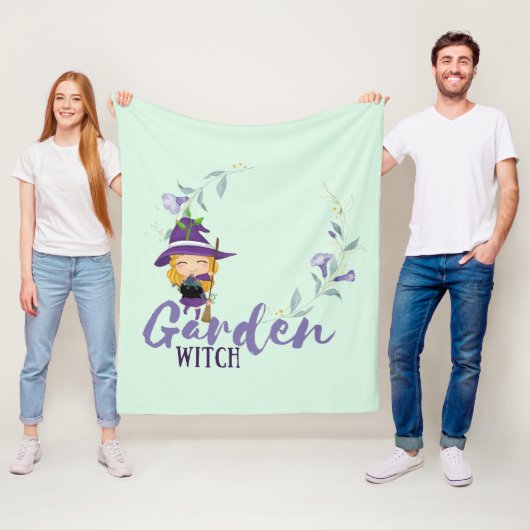 GARDEN WITCH - Personalize with text, spell, sigl Fleece Deken (In situ)
