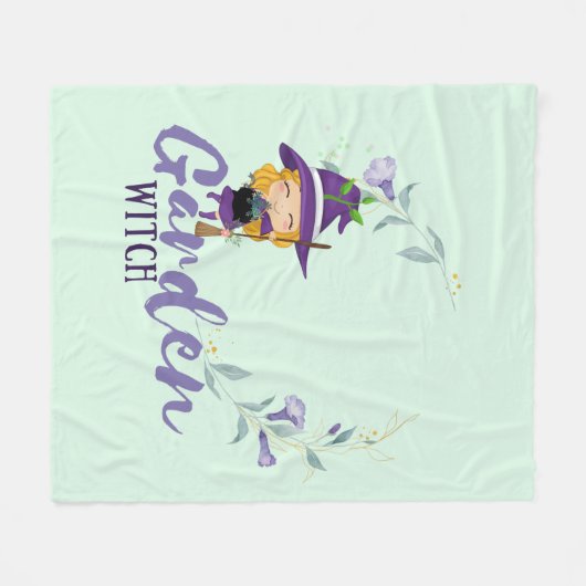 GARDEN WITCH - Personalize with text, spell, sigl Fleece Deken (Voorkant (Horizontaal))