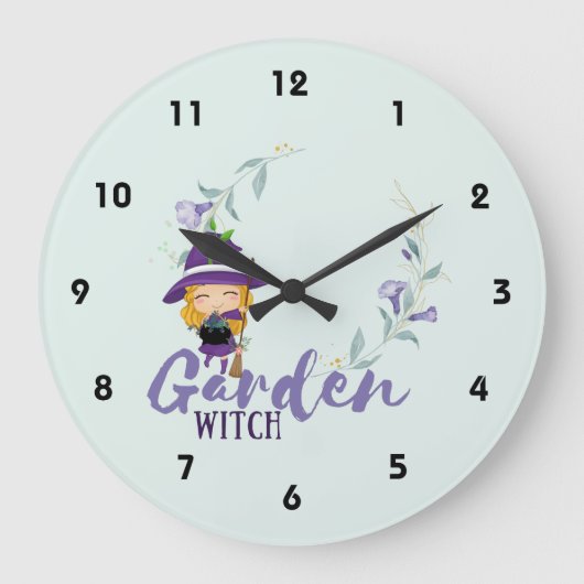 GARDEN WITCH - Personalize with text, spell, sigl Grote Klok (Voorkant)