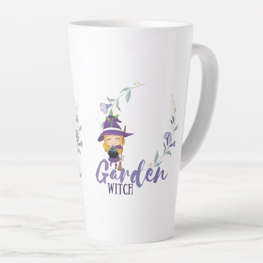 GARDEN WITCH - Personalize with text, spell, sigl Latte Mok (Rechterhoek)