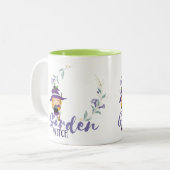 GARDEN WITCH - Personalize with text, spell, sigl Tweekleurige Koffiemok (Voorkant links)