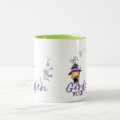 GARDEN WITCH - Personalize with text, spell, sigl Tweekleurige Koffiemok (Center)