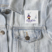 GARDEN WITCH - Personalize with text, spell, sigl Vierkante Button 5,1 Cm (In situ)