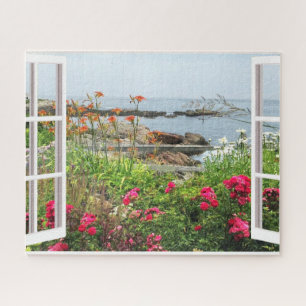 GARDEN ZEE WINDOW LIJST SCHILDERACHTIG OGUNQUIT, M LEGPUZZEL