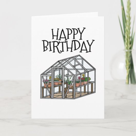 Gardener Carte d'anniversaire Jardin Serre (Devant)