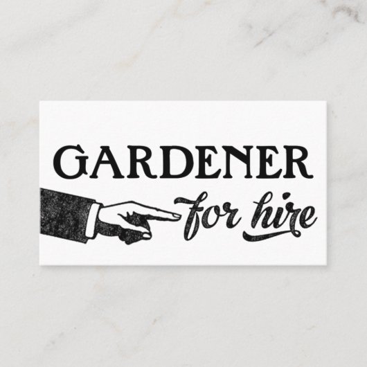Gardener Carte de visite - Cool Vintage (Devant)
