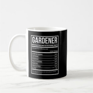 Gardener Funny Gardening Nutrition Label voor vrou Koffiemok