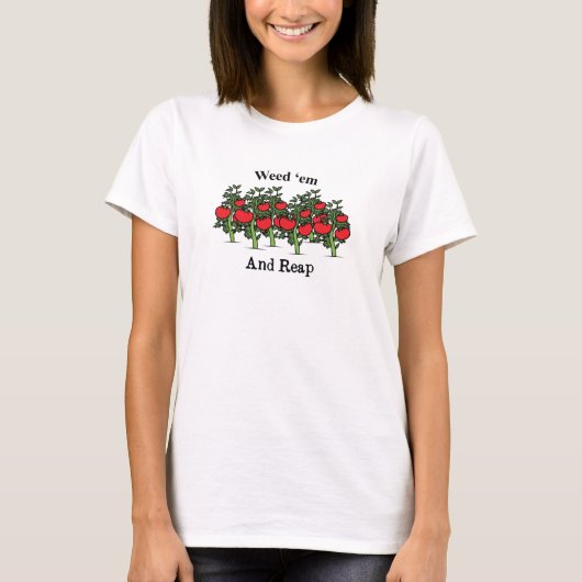 Gardener Funny Weed em en Reap Dark T-Shirt (Voorkant)