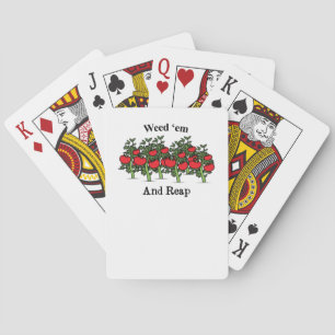 Gardener Funny Weed em en Reap Pokerkaarten