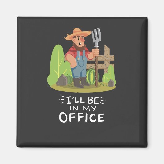 Gardener Gardening Magneet (Voorkant)