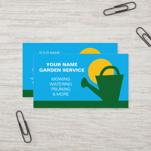Gardener gazon zorg visitekaartje sjabloon