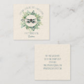 Gardener Landscaper Waterverf Greenery Vierkante Visitekaartje (Voorkant / Achterkant)