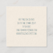 Gardener Landscaper Waterverf Greenery Vierkante Visitekaartje (Achterkant)