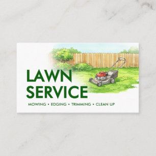 Gardener Lawn Care and Maintenance Visitekaartje
