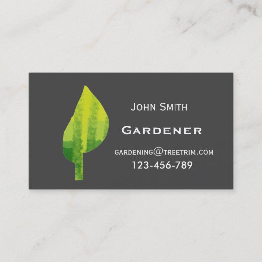 Gardener-service modern bladontwerp visitekaartje (Voorkant)