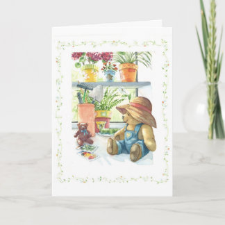 Gardener Teddy Bear Kaart