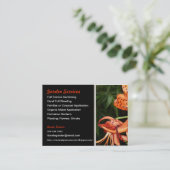 Gardener Tiger Lily Carte de visite Floral (Debout devant)