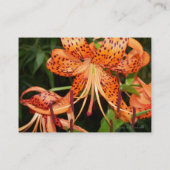 Gardener Tiger Lily Carte de visite Floral (Dos)
