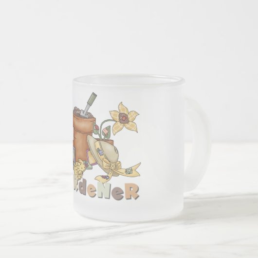 Gardener Tshirts en Gifts Matglas Koffiemok (Voorkant rechts)