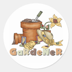 Gardener Tshirts en Gifts Ronde Sticker